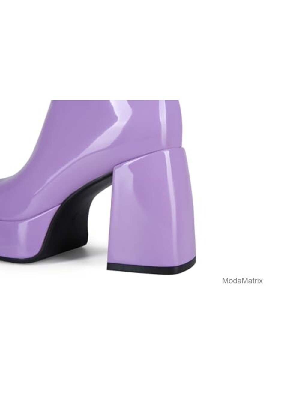 Knee High Platform Square Toe Boots - Picture 4 of 6